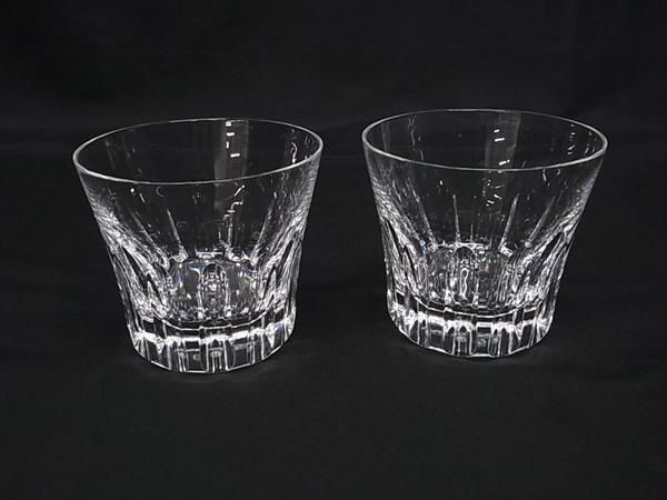 Baccarat バカラ エトナ クリスタルガラス ロックグラス コップ 食器 テーブルウェア ペア 2客セット クリア BR 0553