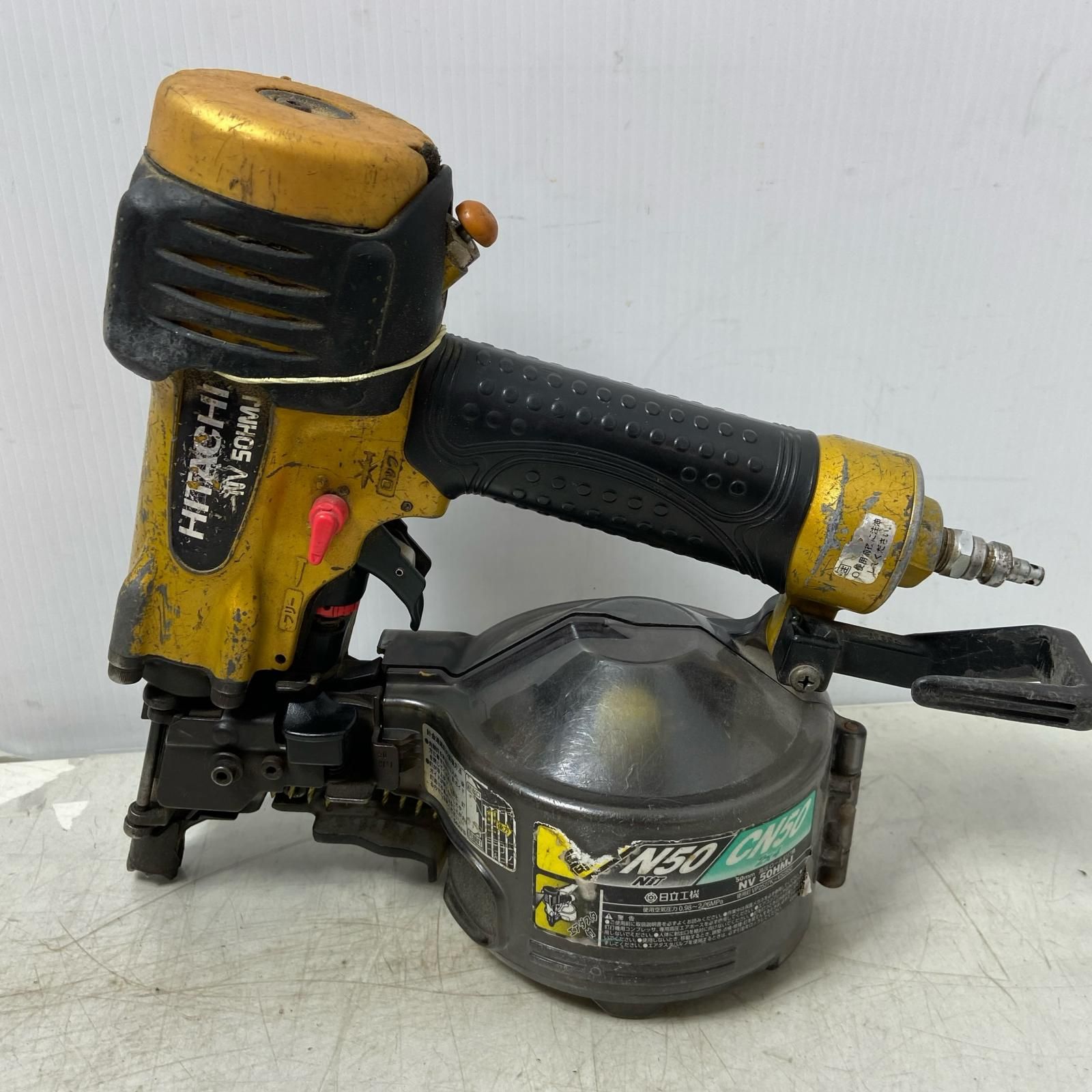 ΦΦHITACHI 日立 HiKOKI ハイコーキ 50 HMJ 高圧釘打機 NV オレンジ