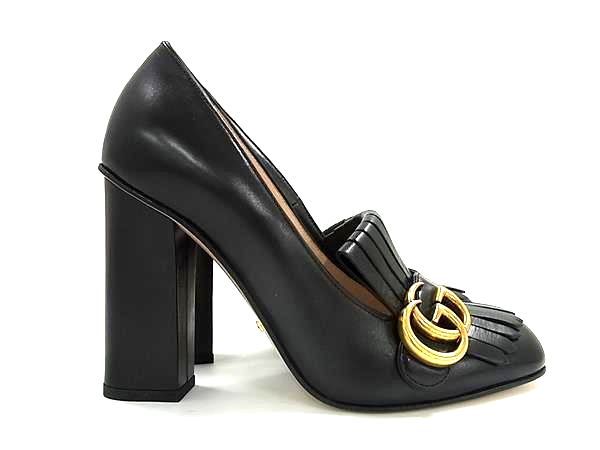 □極美品□ GUCCI グッチ GGマーモント レザー ヒール パンプス表記