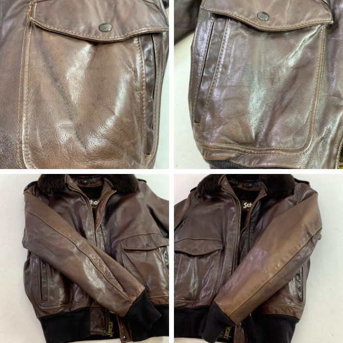 04w5336▽※【中古】ショット SCHOTT 184SM レザーフライトジャケット