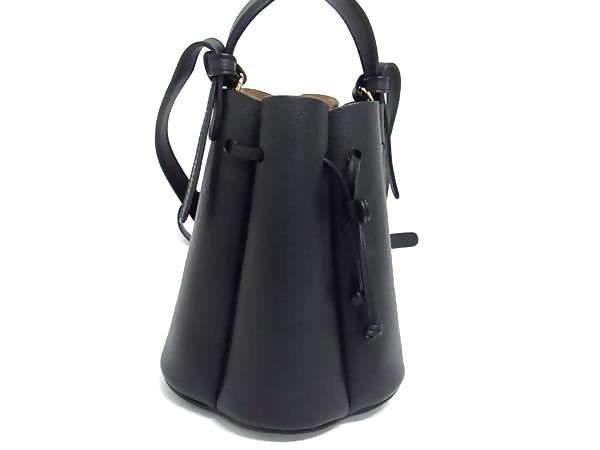 ■美品■ POLENE ポレーヌ カヌレバッグ レザー 2WAY クロスボディ ショルダーバッグ ハンドバッグ 斜め掛け ブラック系 FU5556 □美品□ POLENE ポレーヌ カヌレバッグ レザー 2WAY クロスボディ