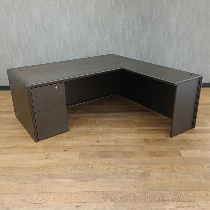 オカムラ L字 デスク エグゼクティブデスク D 236 ZR W 783 ブラウン オフィスデスク ワークデスク オフィス 机 つくえ