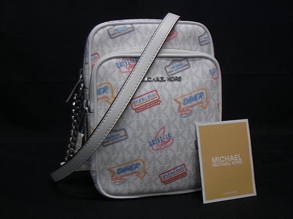 ■新品■未使用■ MICHAEL KORS マイケルコース 35T5STVC2I ダイナー PVC ショルダーバッグ 斜め掛け レディース ホワイト系 BM9915 □新品□未使用□ MICHAEL KORS マイケルコース 35T5STVC2I ダイナー