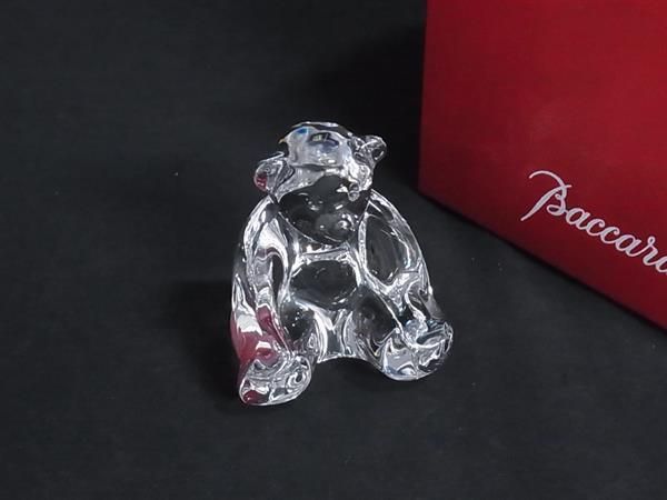 ■新品同様■ Baccarat バカラ クリスタルガラス テディベア クマ くま 熊 オブジェ 置物 フィギュリン インテリア  クリア BR0841 □新品同様□ Baccarat バカラ クリスタルガラス テディベア クマ くま