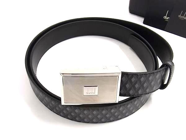 □新品□未使用□ dunhill ダンヒル PVC×レザー 総柄 シルバー金具