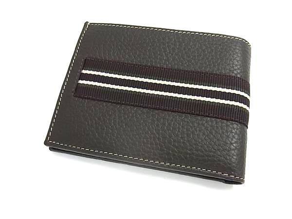 dunhill ダンヒル レザー×キャンバス 二つ折り 財布 ウォレット 小銭入れ 札入れ カード入れ メンズ ブラウン系 FP 9160