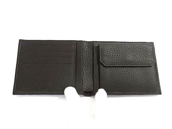□極美品□ dunhill ダンヒル レザー×キャンバス 二つ折り 財布