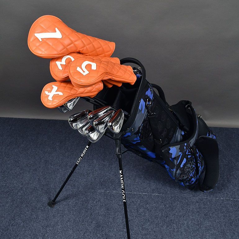 ゴルフクラブをしっかり守ってくれるヘッドカバー4 Pセット オレンジ CG-AB 51104 ゴルフ用品 ウッド ユーティリティ 1 W FW UT 収納用品 スポーツ用品 メンズ レディース ユニセックス キルティング ボア素材 ゴルフグッズ ゴルフ小物