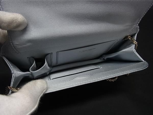  GIORGIO ARMANI ジョルジオアルマーニ サテン ショルダーバッグ ハンドバッグ 肩掛け レディース ライトブルー系 FU 6808 その他 トップス