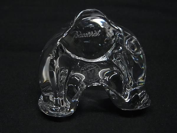 □新品同様□ Baccarat バカラ クリスタルガラス テディベア フィギュ