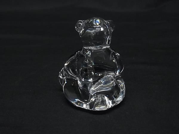 Baccarat バカラ クリスタルガラス テディベア フィギュリン オブジェ 置物 インテリア クリア BT 0179