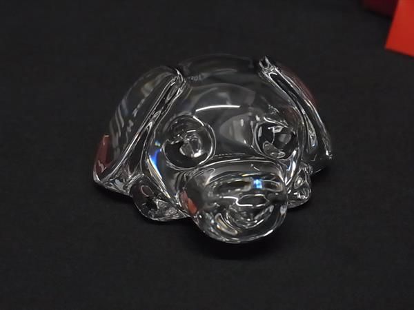 Baccarat バカラ クリスタルガラス 伊藤園 お茶犬 フィギュリン オブジェ 置物 インテリア クリア BT 0181
