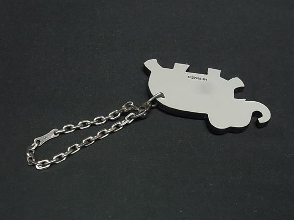 HERMES エルメス エレファント チャーム キーホルダー レディース メンズ パープル系 グレー系 FU 5463