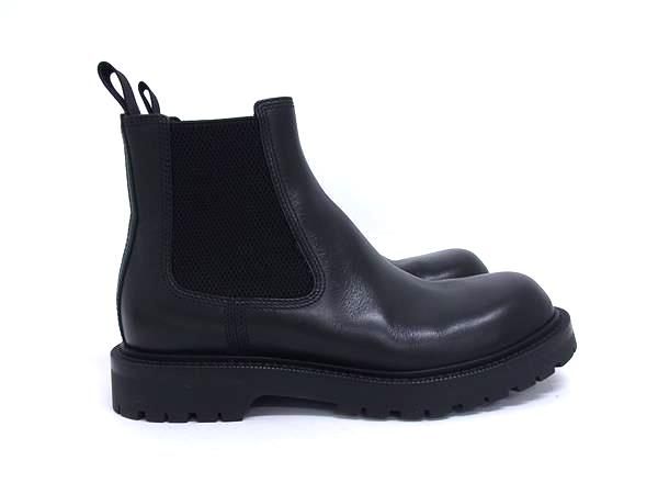 GUCCI グッチ 794167 シェリーライン レザー サイドゴア ショートブーツ 表記サイズ 7 約25 cm 靴 ブラック系 FT 3486