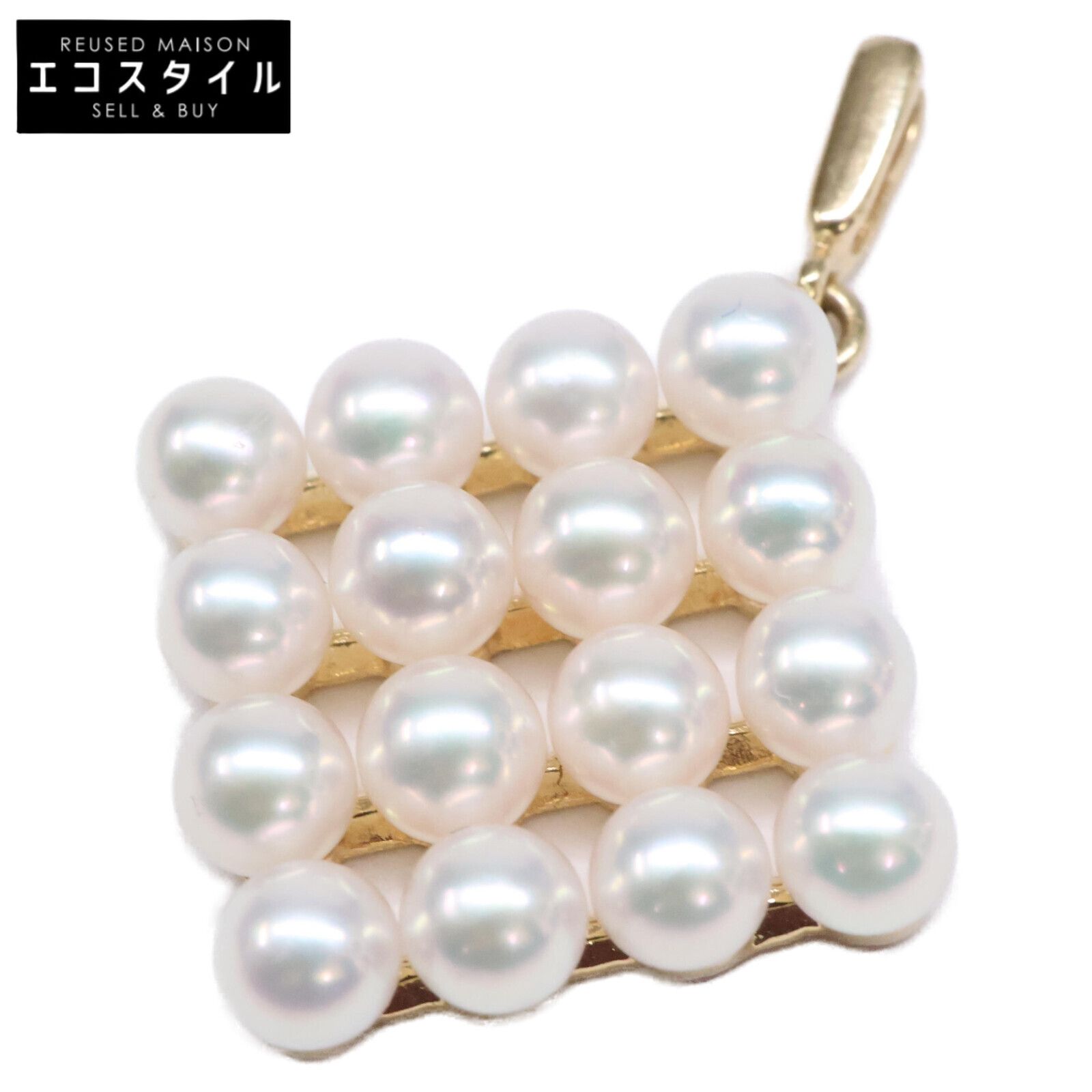 ミキモト K 14 ベビーパール スクエアトップ