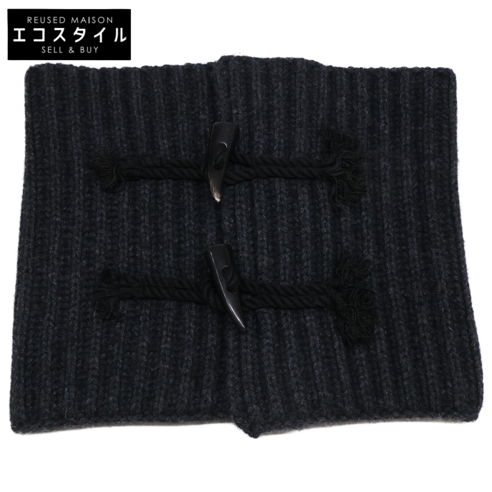 nakedgauge ネイキッドゲージ 25年製 N 0012 トグルボタン リブニット スヌード ネックウォーマー F