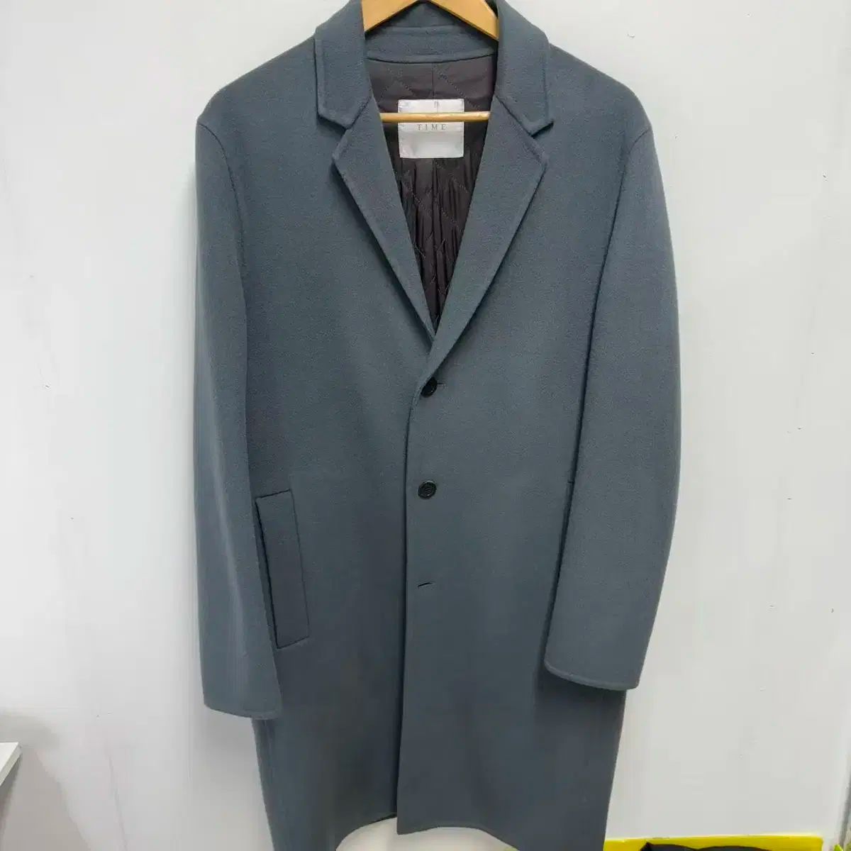 タイムオム メモリーブルー カシミア メモリーコート L 100