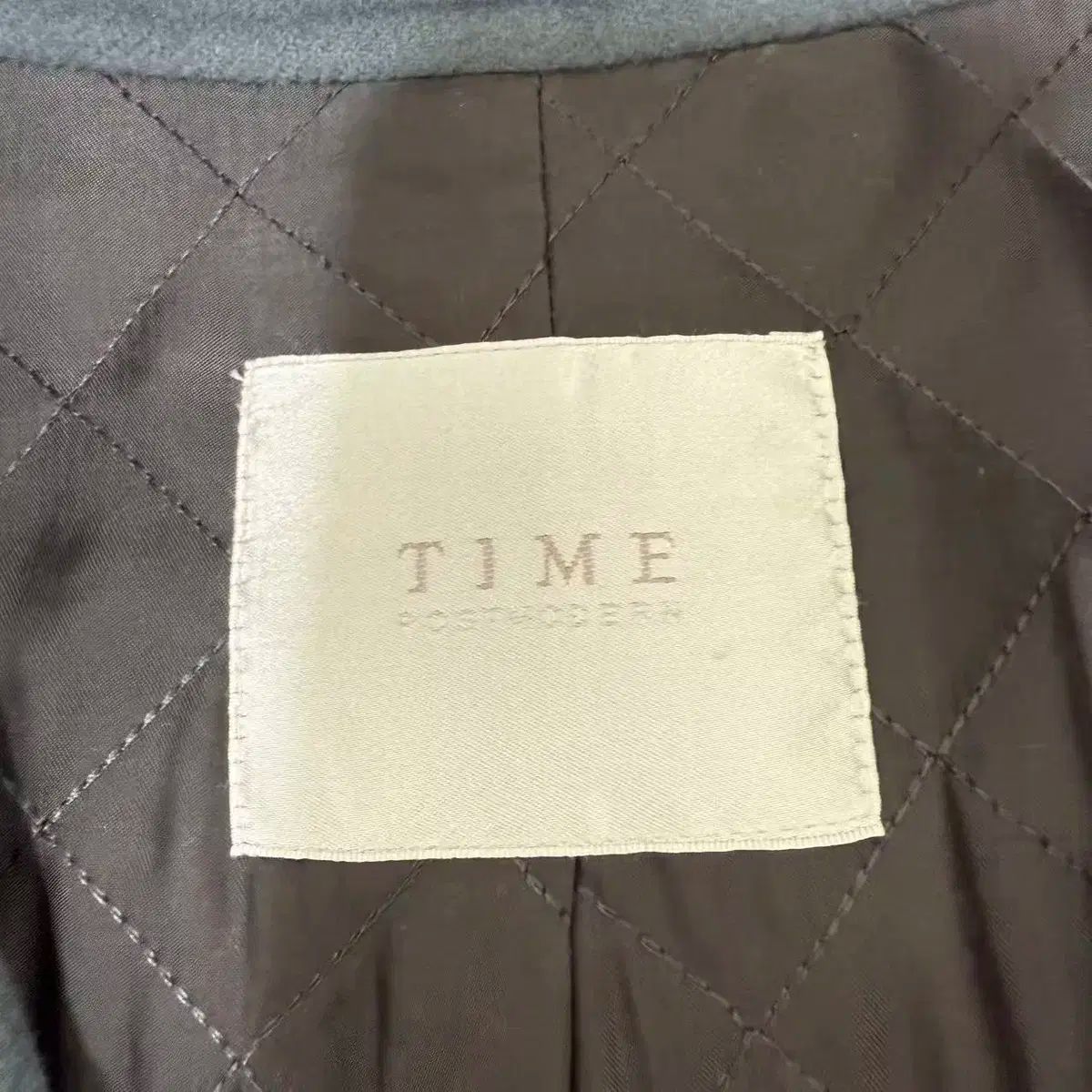  タイムオム メモリーブルー カシミア メモリーコート L 100 チェスターコート ジャケット アウター