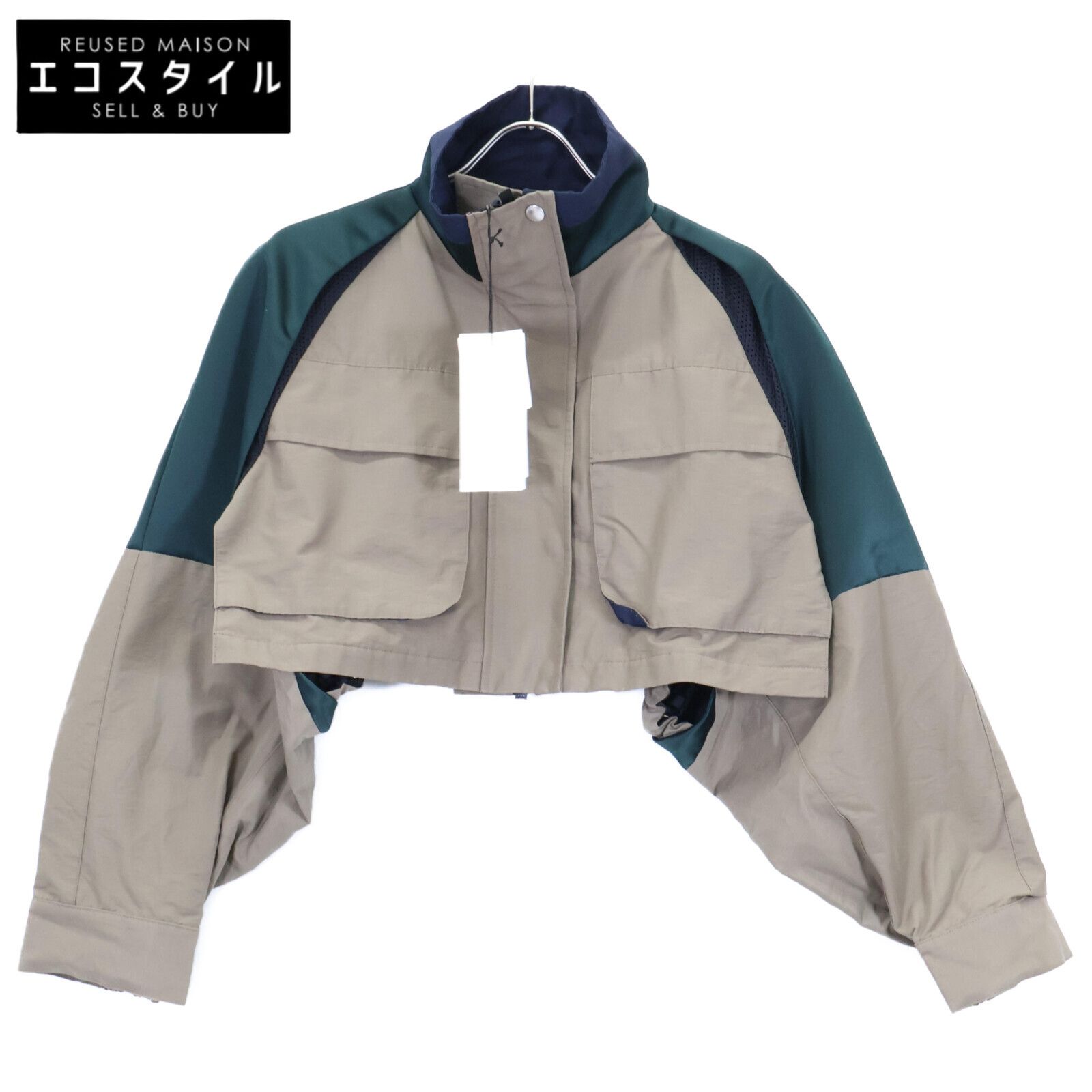 新品本物sacai グログランミックスブルゾン 新品本物sacai グログランミックスブルゾン