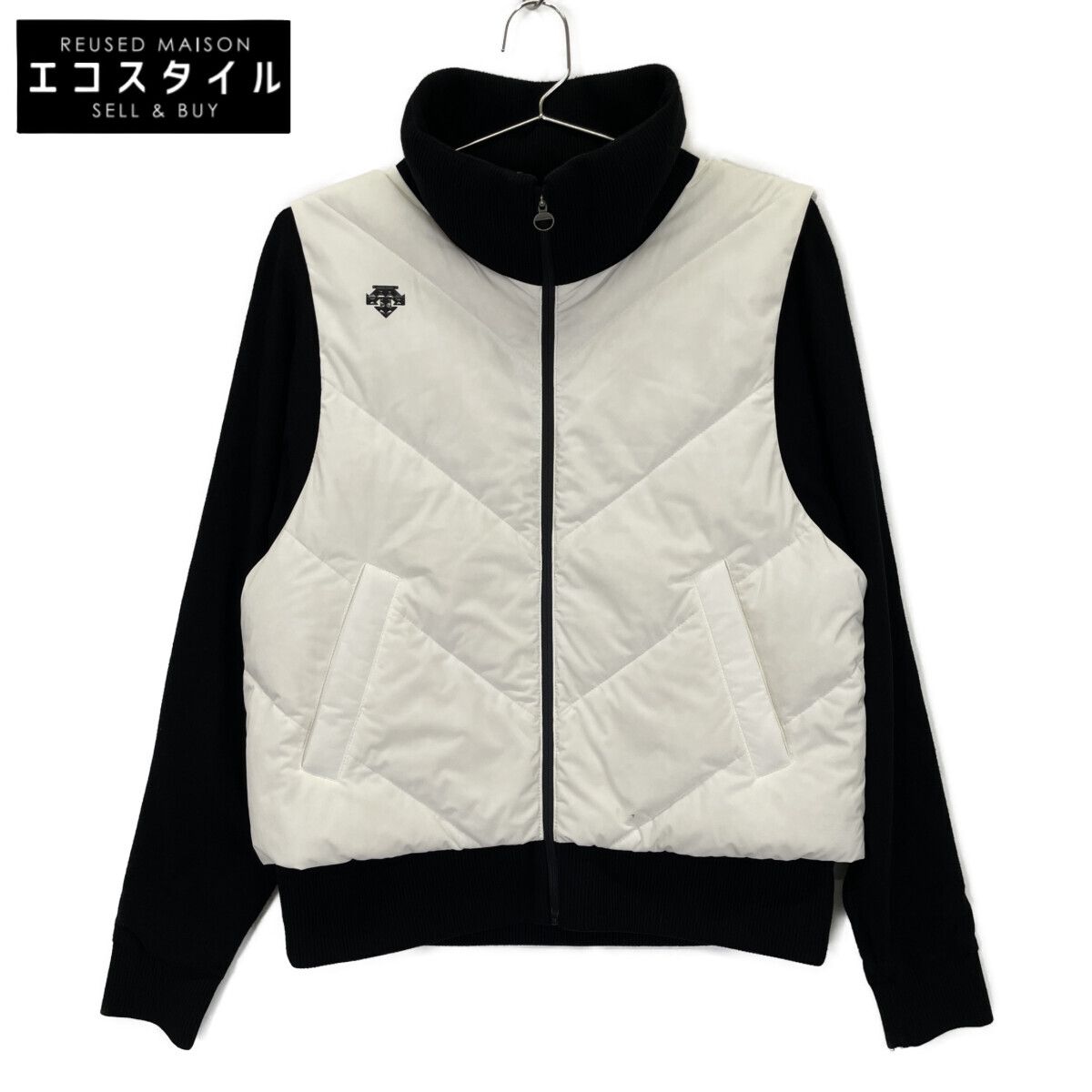 DESCENTE デサント ﾎﾜｲﾄ ﾌﾞﾗｯｸ ﾄﾞｯｷﾝｸﾞ ﾄｯﾌﾟｽ M