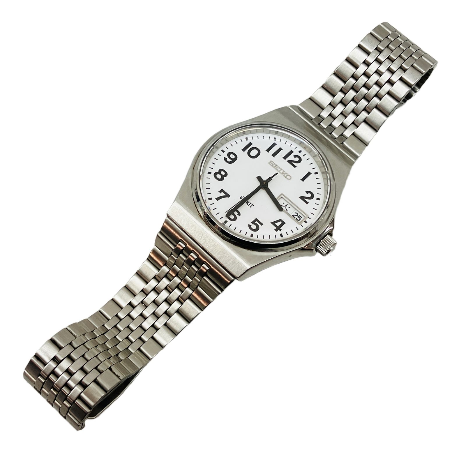 SEIKO 7 N 43-7 B 70 デイデイト ラウンド シルバー クォーツ メンズ 腕時計 セイコー