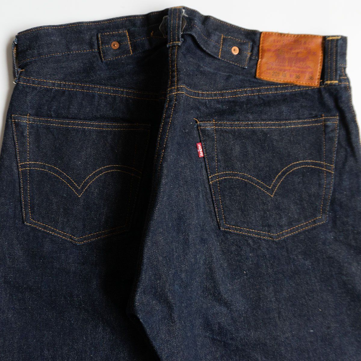 美品濃紺/バレンシア製】 LEVI'S 【201XX ビッグE デニムパンツ 】36