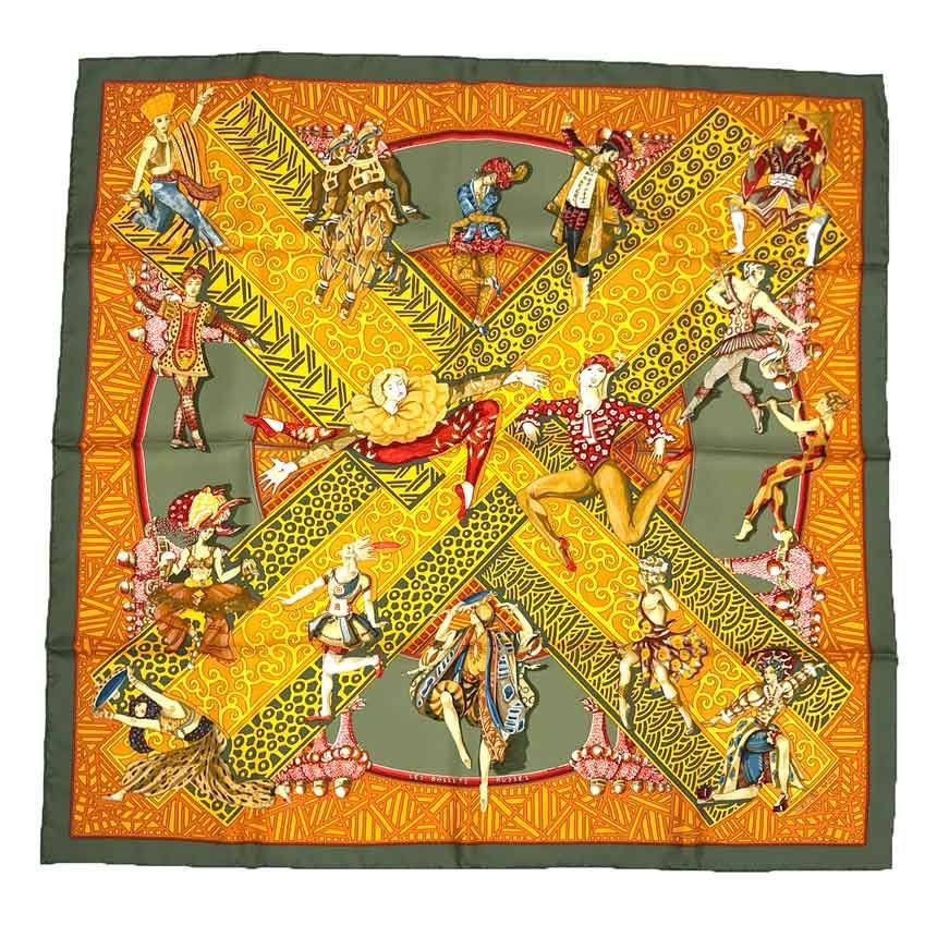 希少 HERMES エルメス スカーフ カレ90 LES BALLETS RUSSES ロシア