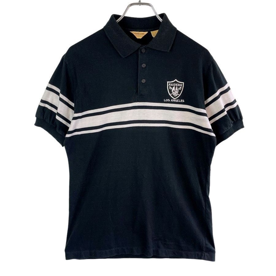 Logo7ロゴセブンNFLラスベガス・レイダースRaiders半袖ポロシャツ黒