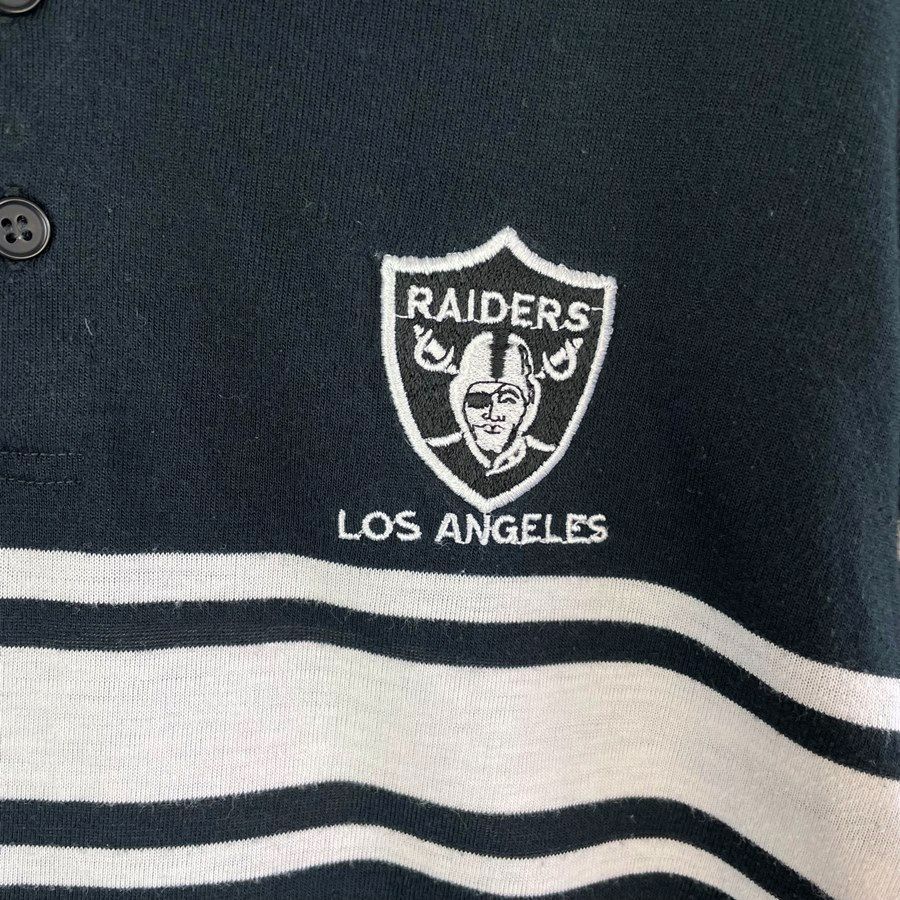 Logo7ロゴセブンNFLラスベガス・レイダースRaiders半袖ポロシャツ黒