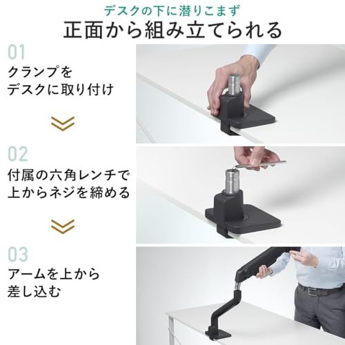 ガススプリング 薄型クランプ