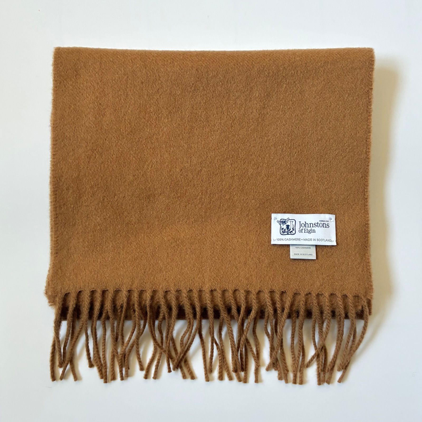 良品】 Johnstons of Elgin / カシミヤ100% ソリッド マフラー - メルカリ