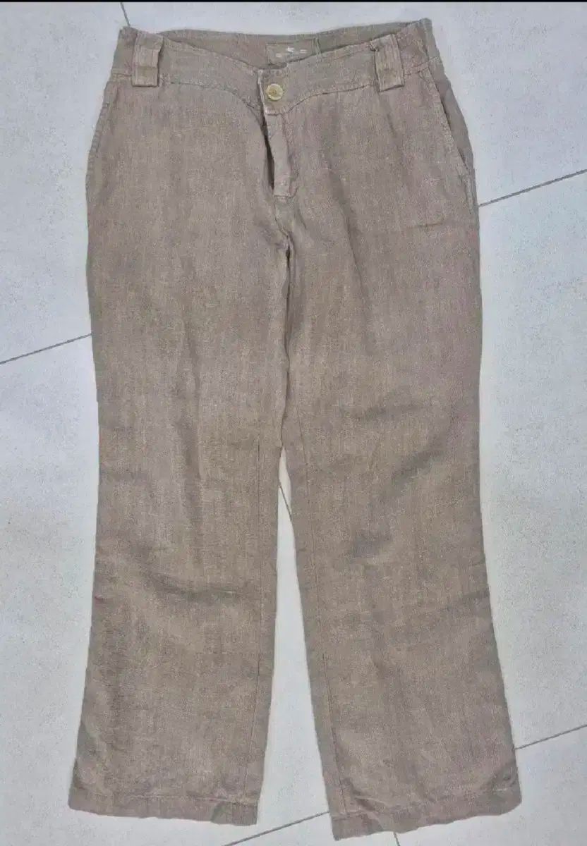 エトロ リネン ブレンド ズボン ベージュ