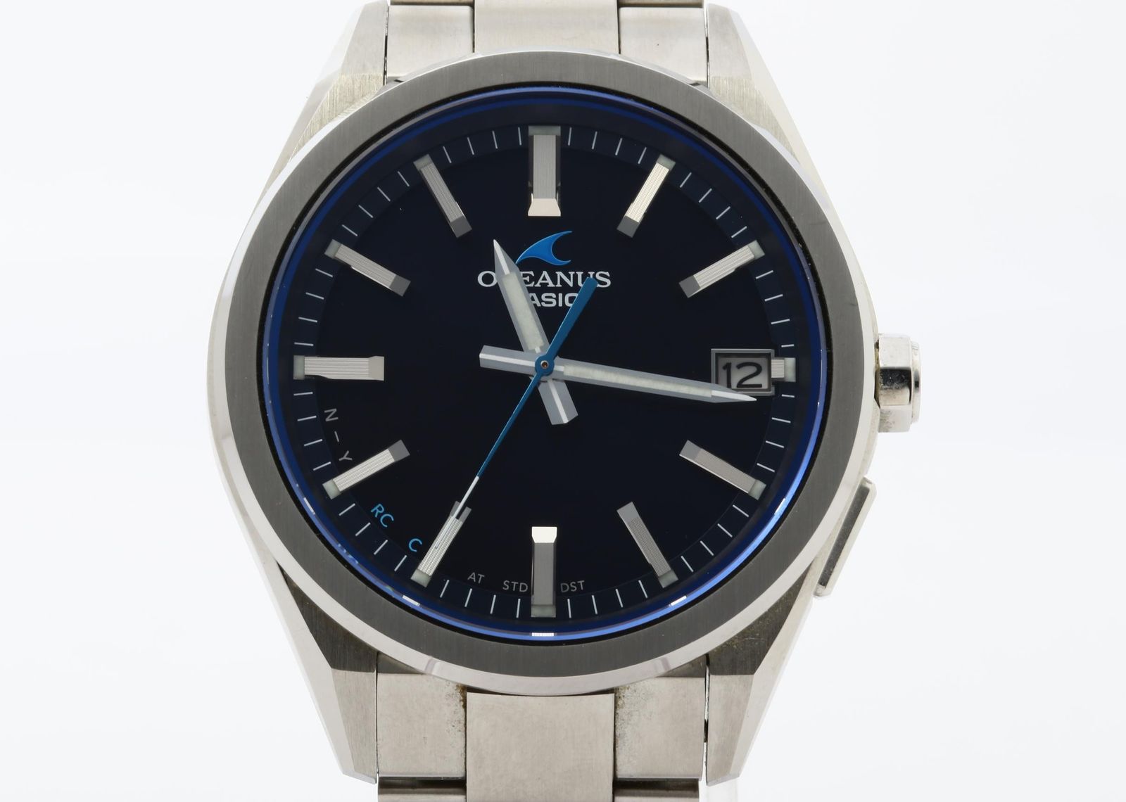 CASIO カシオ 時計 オシアナス ブラック シルバー ステンレススチール メンズ アナログ