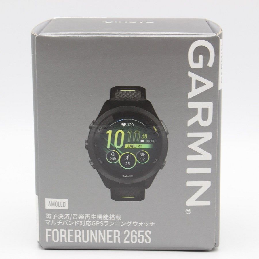 GARMIN Forerunner 265 S 010-02810-43 Black スマートウォッチ フォアランナー ガーミン 本体 呼吸トレーニング その他スマートウォッチ本体 