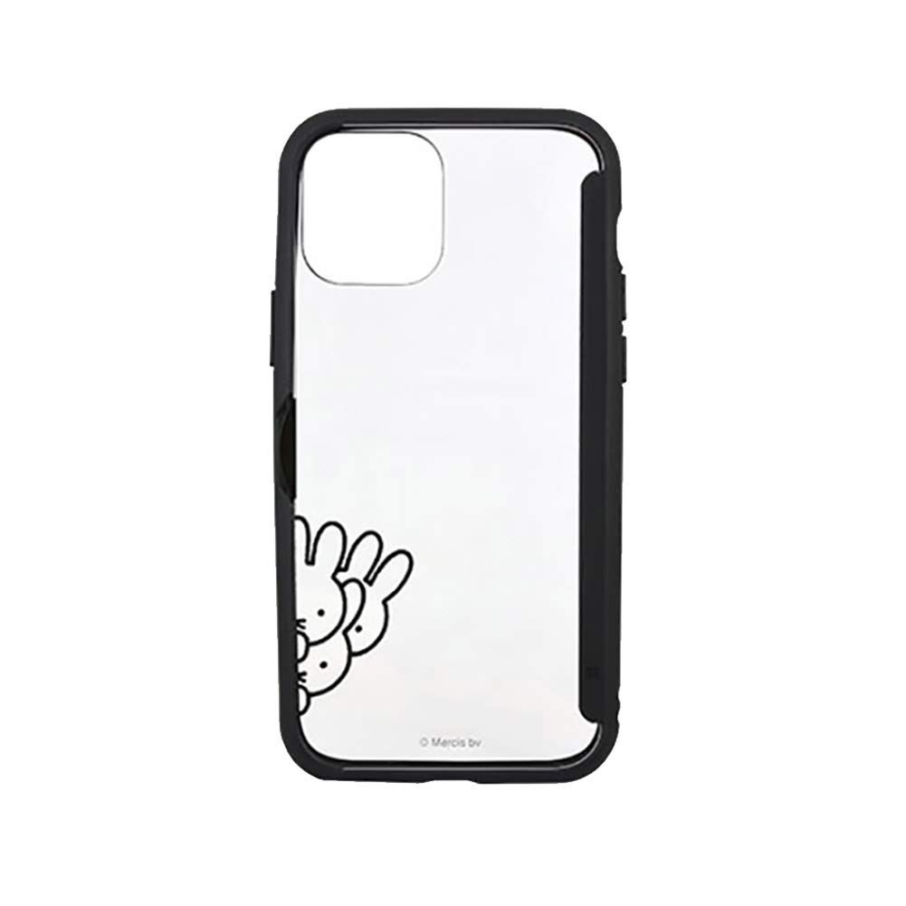 送料無料，定番 グルマンディーズ ミッフィー SHOWCASE+iPhone12/12 Pro(6.1インチ)対応ケース ひょっこり MF-114BK ソフト・ハードケース