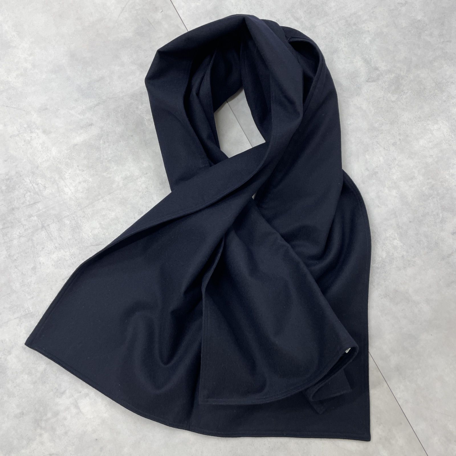 OUAT オーユーエーティー メルトンウール マフラー ストール ネイビー