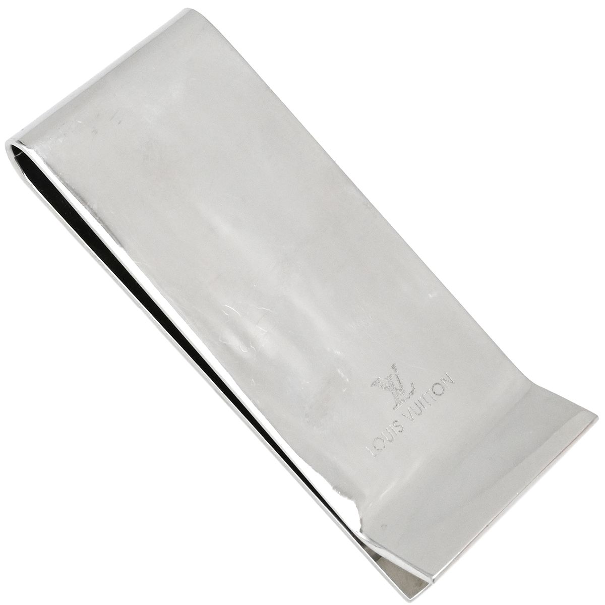 ルイヴィトン LOUIS VUITTON マネークリップ ビルクリップ シャンゼリゼ スティール シルバー モノグラムフラワー 札ばさみ M 65041