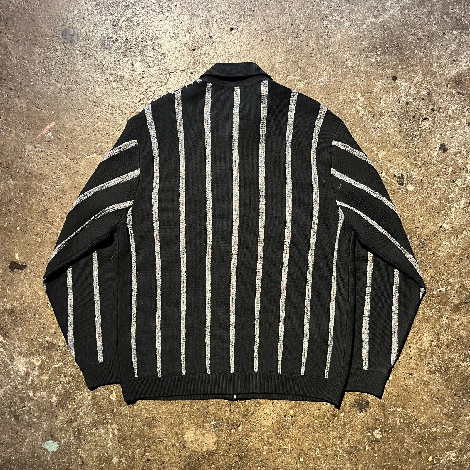 Supreme 24aw Speckle Stripe Zip Up Cardigan Black M シュプリーム