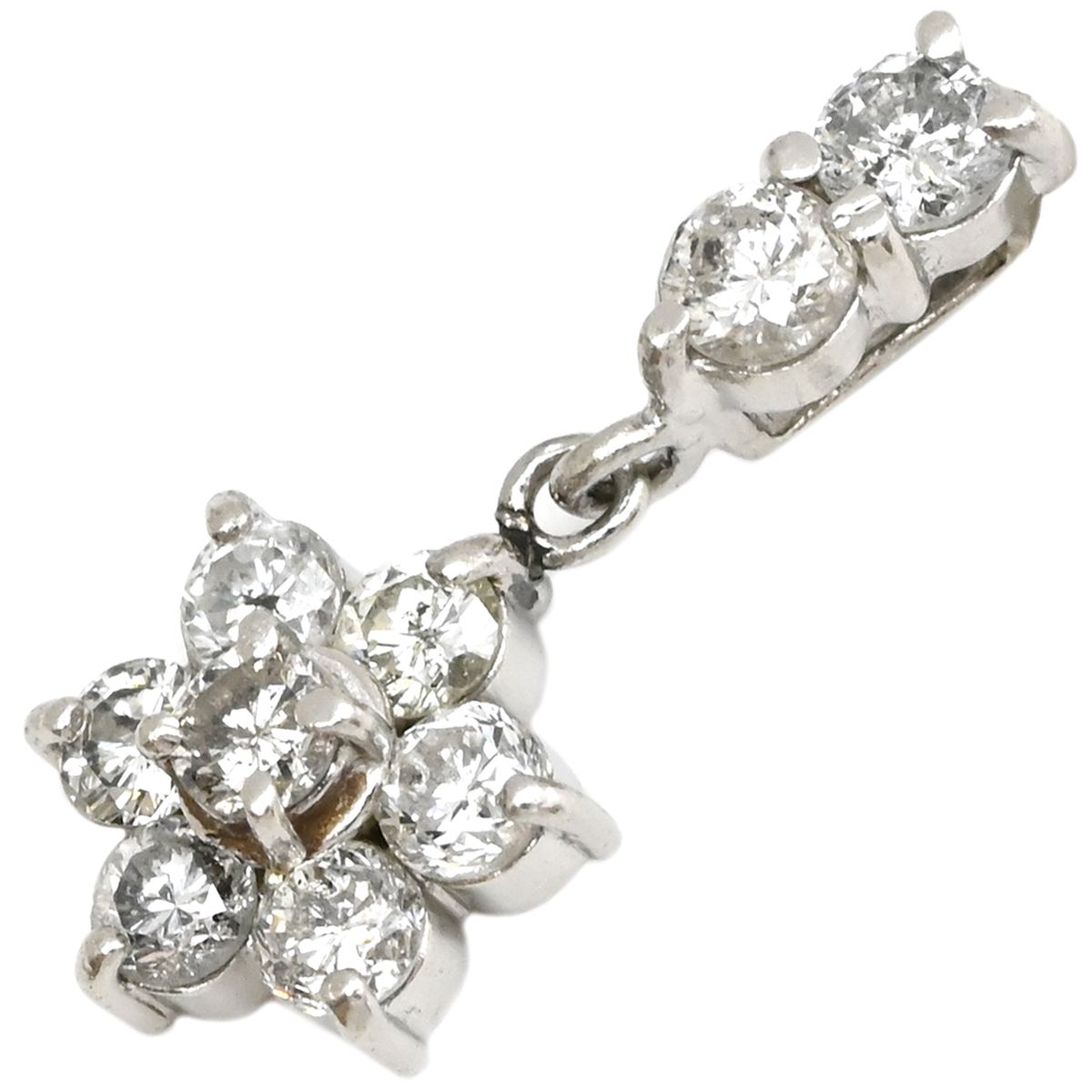 ペンダントトップ ダイヤモンド 0.50ct フラワーモチーフ プラチナ