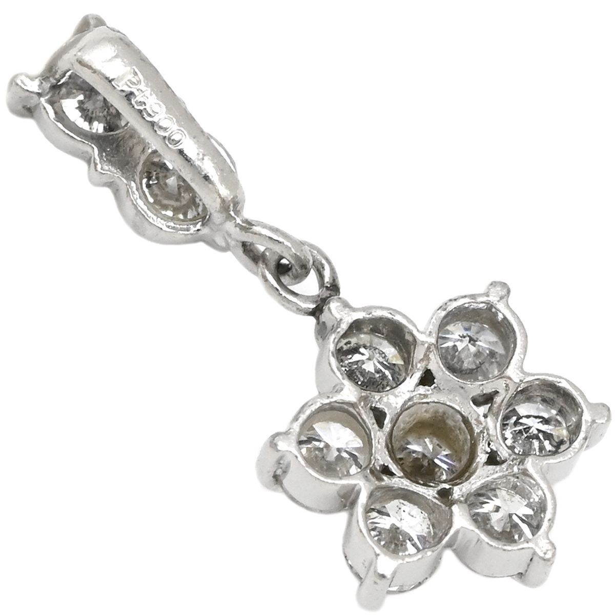 ペンダントトップ ダイヤモンド 0.50ct フラワーモチーフ プラチナ