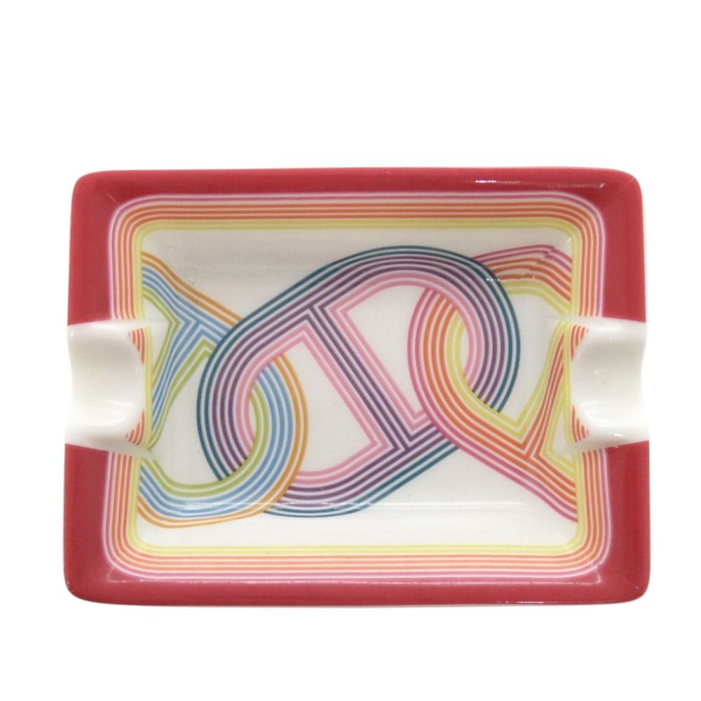  エルメス アッシュトレイ 2点セット ミニ灰皿 ポーセリン 陶器 イエロー レッド 0574 HERMES その他 小物