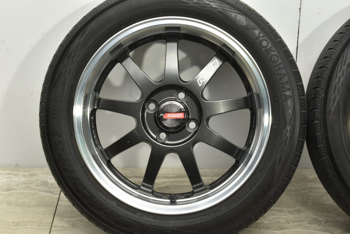  カスタム用に RAYS A LAP P FORGED 16 in 5 J 45 PCD 100 ヨコハマ ブルーアースGT AE 51 175 60 R アクア フィット ノート MADZA 2 16インチ タイヤ ホイールセット