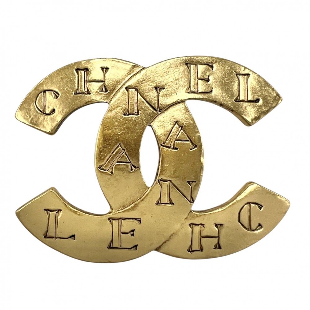 シャネル ブローチ レディース ロゴ ココマーク ヴィンテージ CHANEL GP 99 A ゴールド 約7 6 g 1999年 品