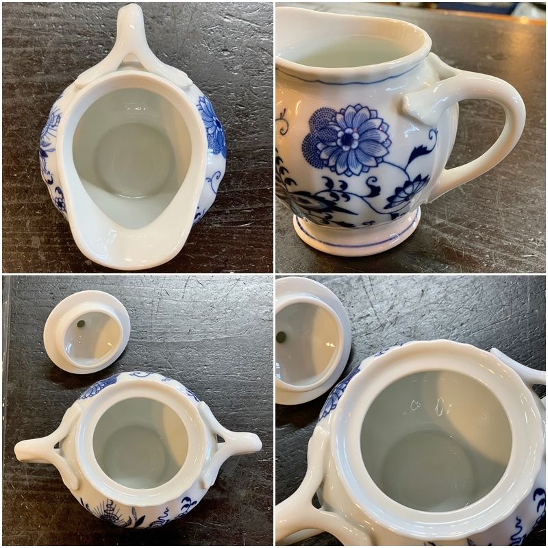 レトロ ブルーダニューブ Blue Danube シュガーポット クリーマー L