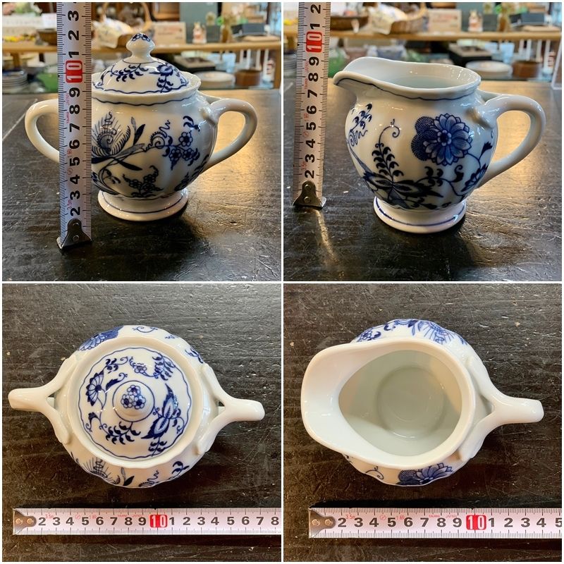 レトロ ブルーダニューブ Blue Danube シュガーポット クリーマー L