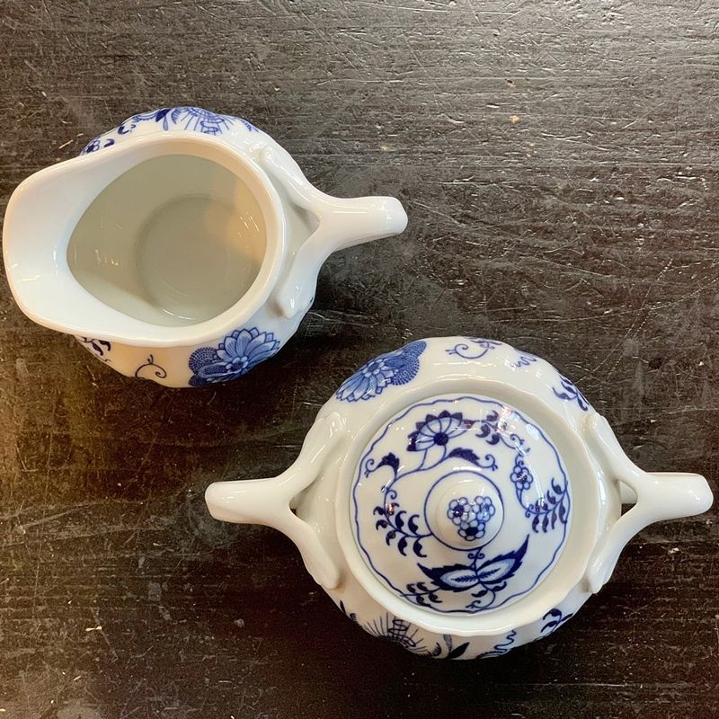 レトロ ブルーダニューブ Blue Danube シュガーポット クリーマー L