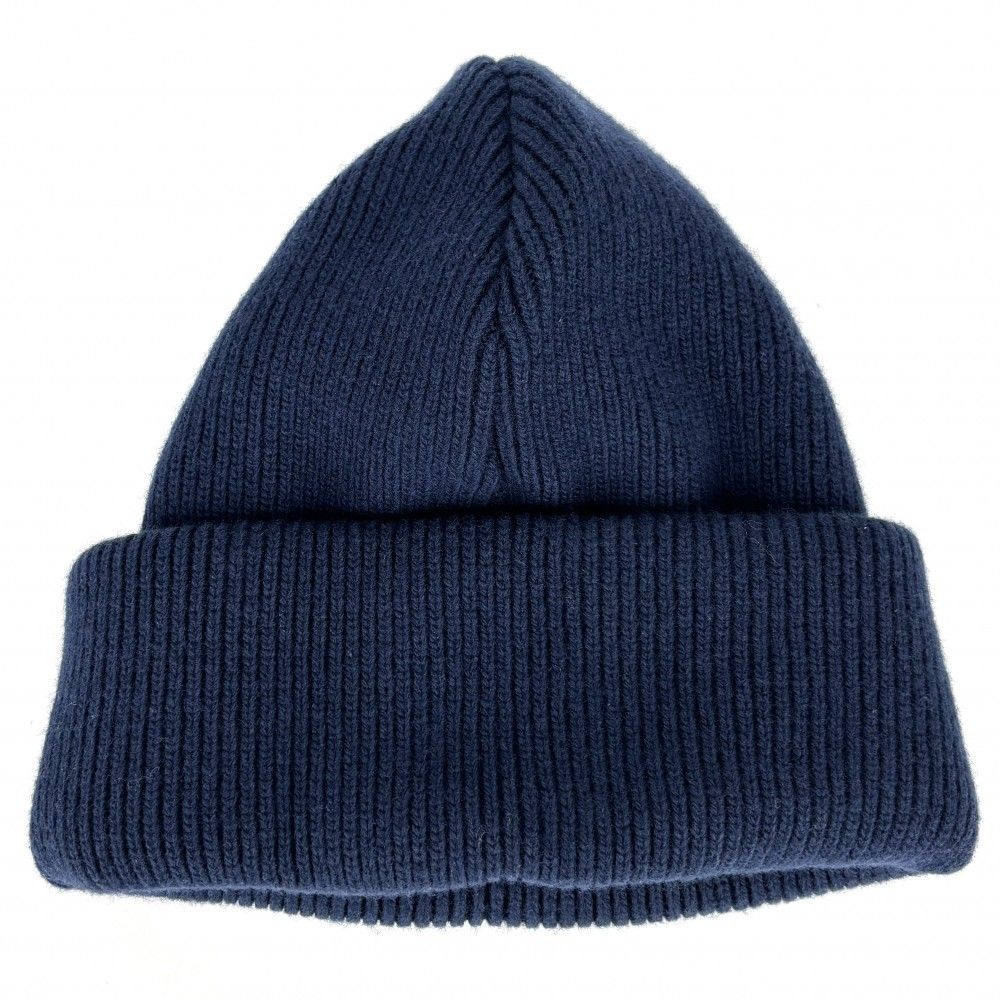 グッチ ニットキャップ ユニセックス ロゴ ニット帽 ビーニー 帽子 Mサイズ メンズ レディース GUCCI 772562 ウール ネイビー 紺 秋 冬 品