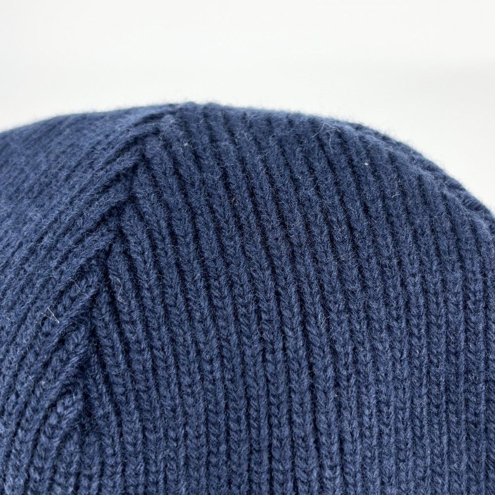  グッチ ニットキャップ ユニセックス ロゴ ニット帽 ビーニー 帽子 Mサイズ メンズ レディース GUCCI 772562 ウール ネイビー 紺 秋 冬 品 ニット帽 ビーニー 帽子