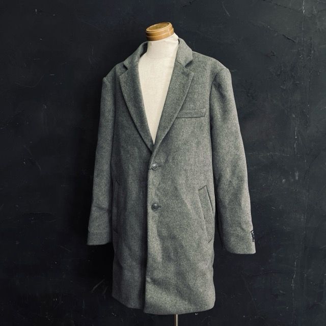 OLZEN メンズ コート Lサイズ グレー カシミヤ ウール ブレンド オルゼン 冬物 衣類 301999