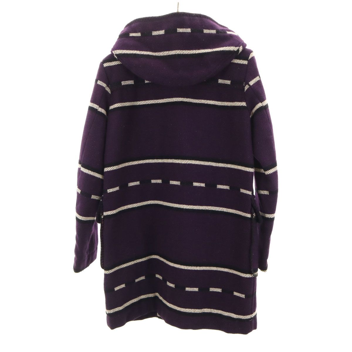HYSTERIC GLAMOUR ヒステリックグラマー ボーダー柄 ダッフルコート パープル 中綿 レディース 古着